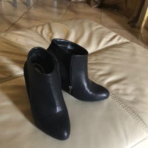 Wedge ankle boots worn 1x, cleaning out my closet.